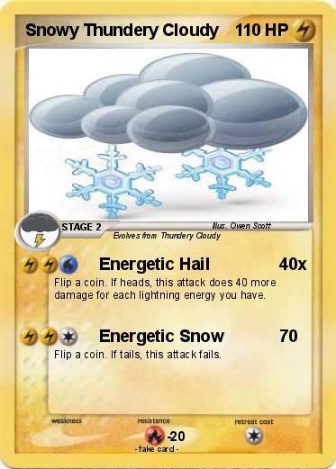 Pokemon Snowy Thundery Cloudy