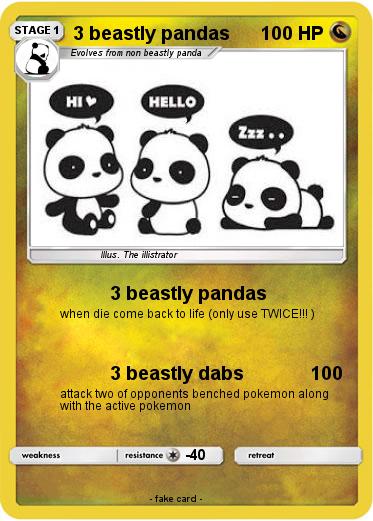Pokemon 3 beastly pandas Pokemon 3 beastly pandas