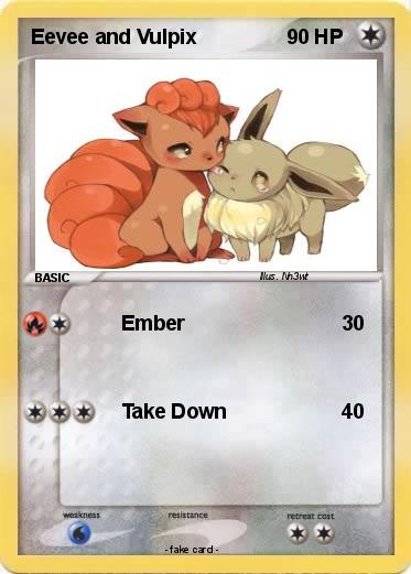 Pokemon Eevee and Vulpix
