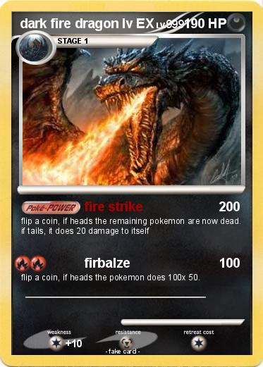 Pokemon dark fire dragon lv EX