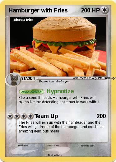 Pokemon Hamburger with Fries