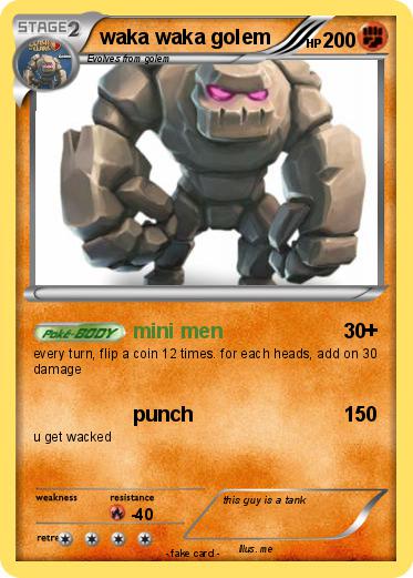 Pokemon waka waka golem