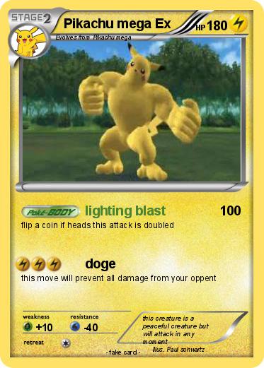 Pokemon Pikachu mega Ex