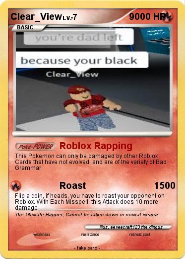 Pokemon Clear View - roblox card damaged