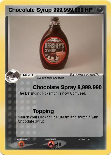 Pokemon Chocolate Syrup 999,999,9