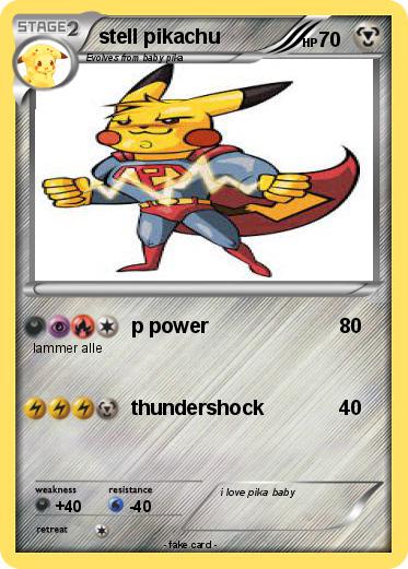 Pokemon stell pikachu