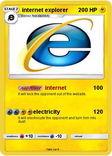 Pokemon internet explorer