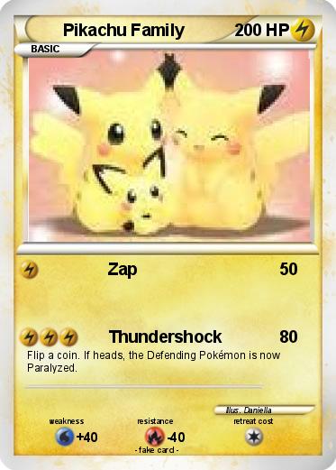 Pokemon Pikachu Family