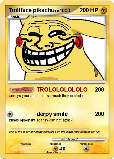 Pokemon Trollface pikachu