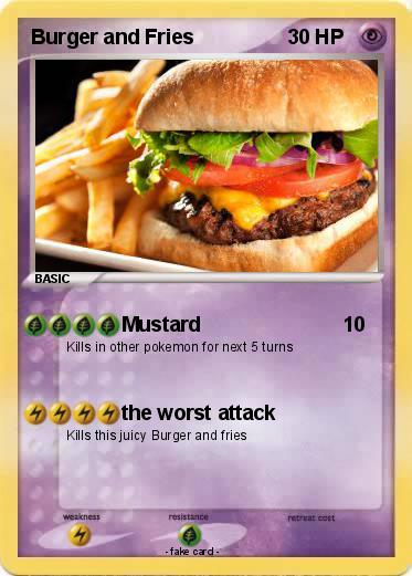 Pokemon Burger and Fries