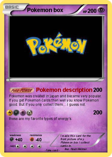 Pokemon Pokemon box
