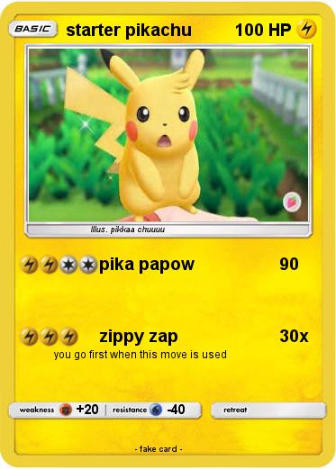 Pokemon starter pikachu