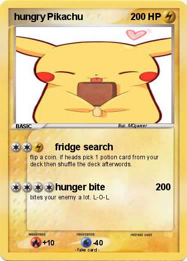 Pokemon hungry Pikachu