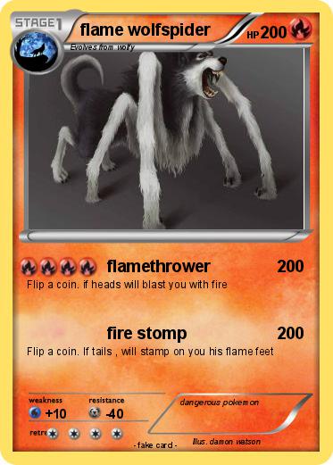 Pokemon flame wolfspider
