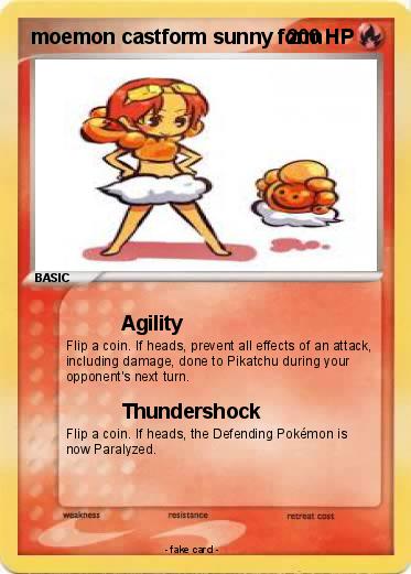 Pokemon moemon castform sunny form