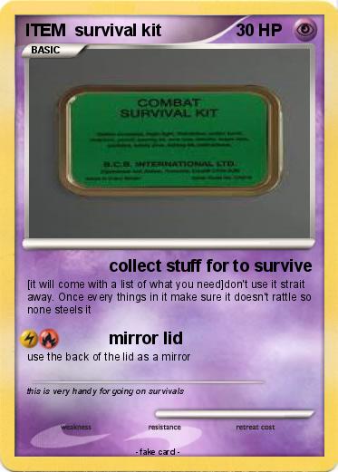 Pokemon ITEM  survival kit