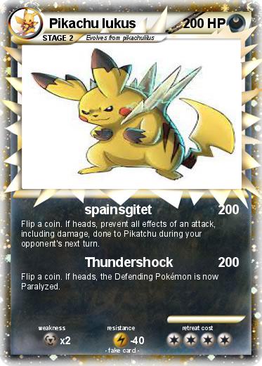 Pokemon Pikachu lukus