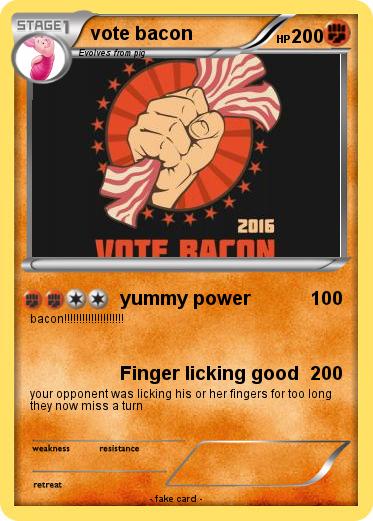 Pokemon vote bacon