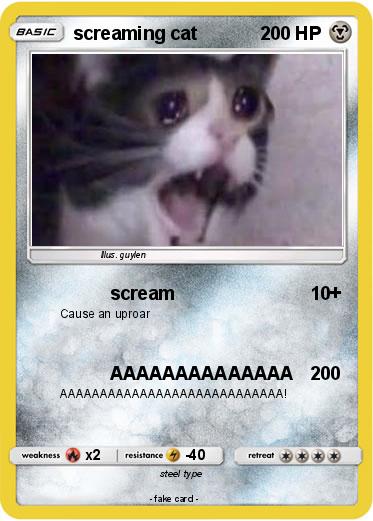 Pokemon screaming cat