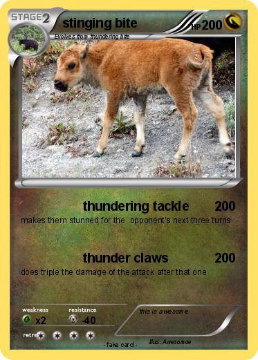 Pokemon stinging bite