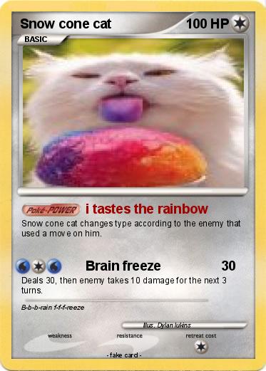 Pokemon Snow cone cat