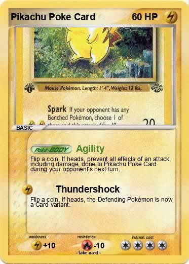 Pokemon Pikachu Poke Card