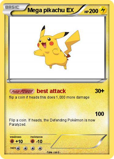 Pokemon Mega pikachu EX