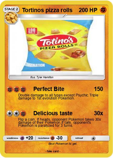 Pokemon Tortinos pizza rolls