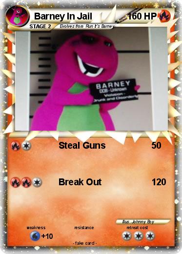 Pokemon Barney In Jail