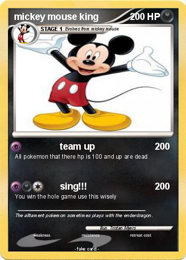 Pokemon mickey mouse king