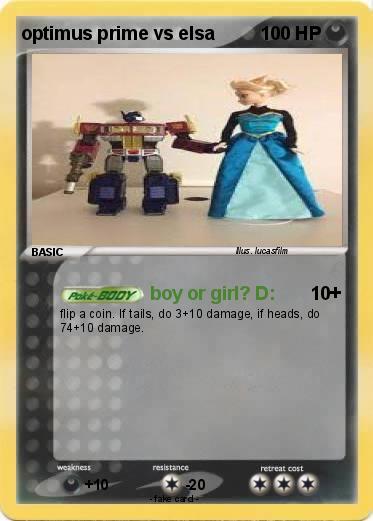 Pokemon optimus prime vs elsa