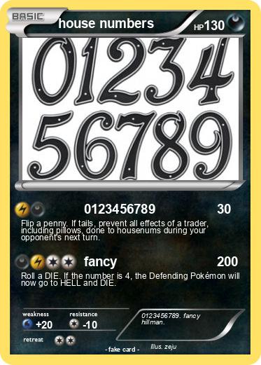 Pokemon house numbers
