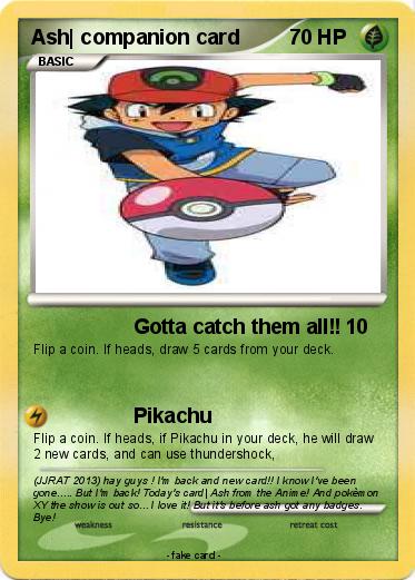 Pokemon Ash| companion card
