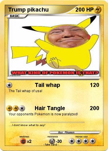 Pokemon Trump pikachu
