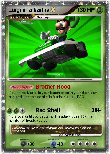 Pokemon Luigi in a kart