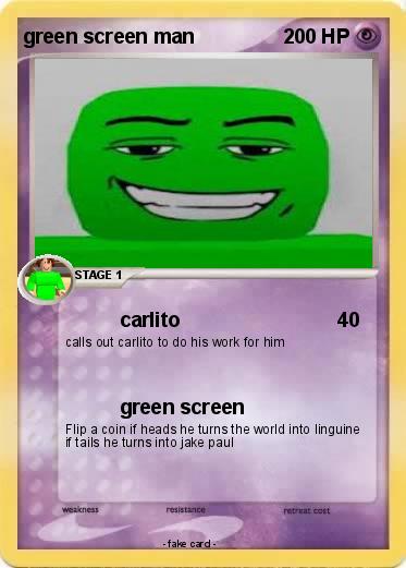 Pokemon green screen man
