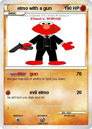 Pokemon elmo with a gun