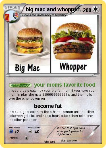 Pokemon big mac and whopper