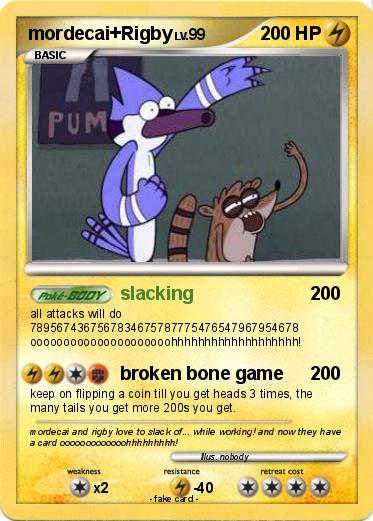 Pokemon mordecai+Rigby
