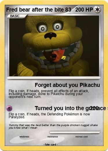 Pokemon Fred bear after the bite 83