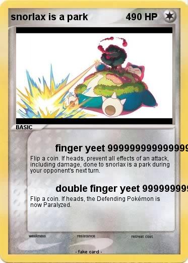 Pokemon snorlax is a park               4