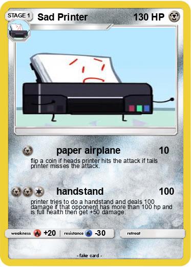 Pokemon Sad Printer