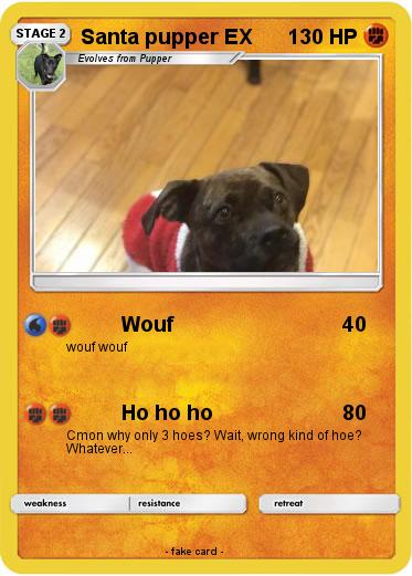 Pokemon Santa pupper EX