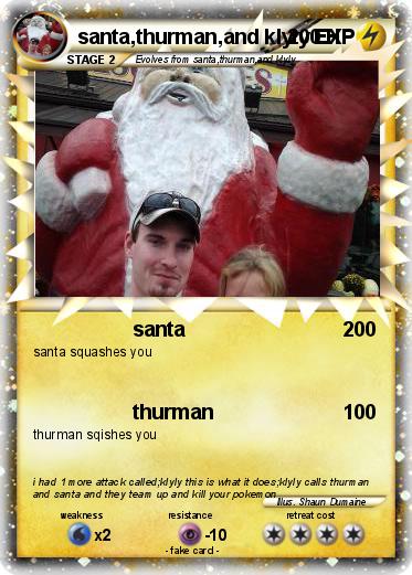 Pokemon santa,thurman,and klyly EX