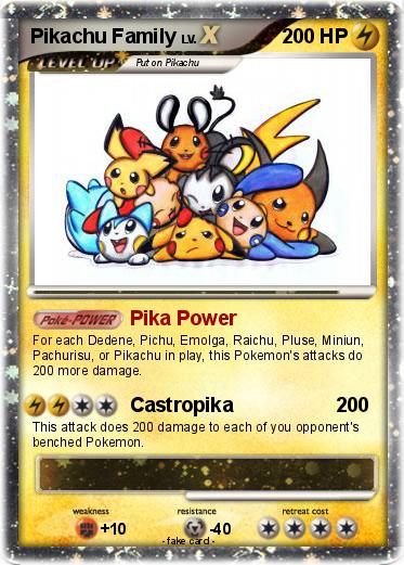 Pokemon Pikachu Family