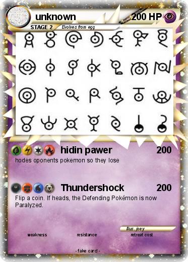 Pokemon unknown