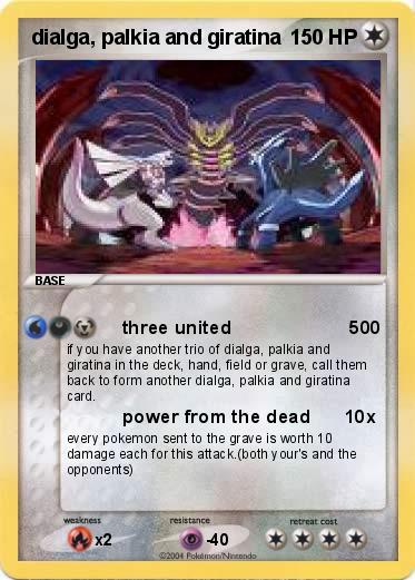 Pokemon dialga, palkia and giratina