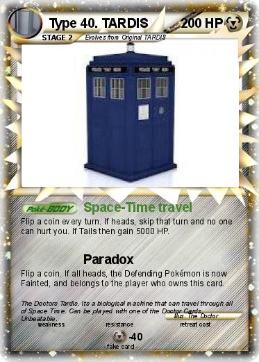 Pokemon Type 40. TARDIS