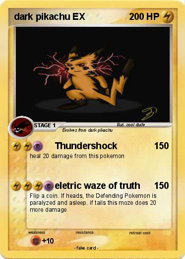 Pokemon dark pikachu EX
