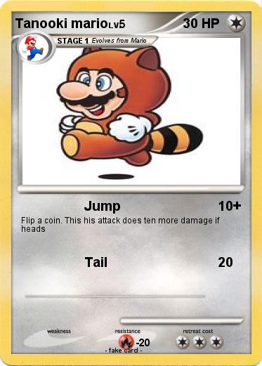 Pokemon Tanooki mario